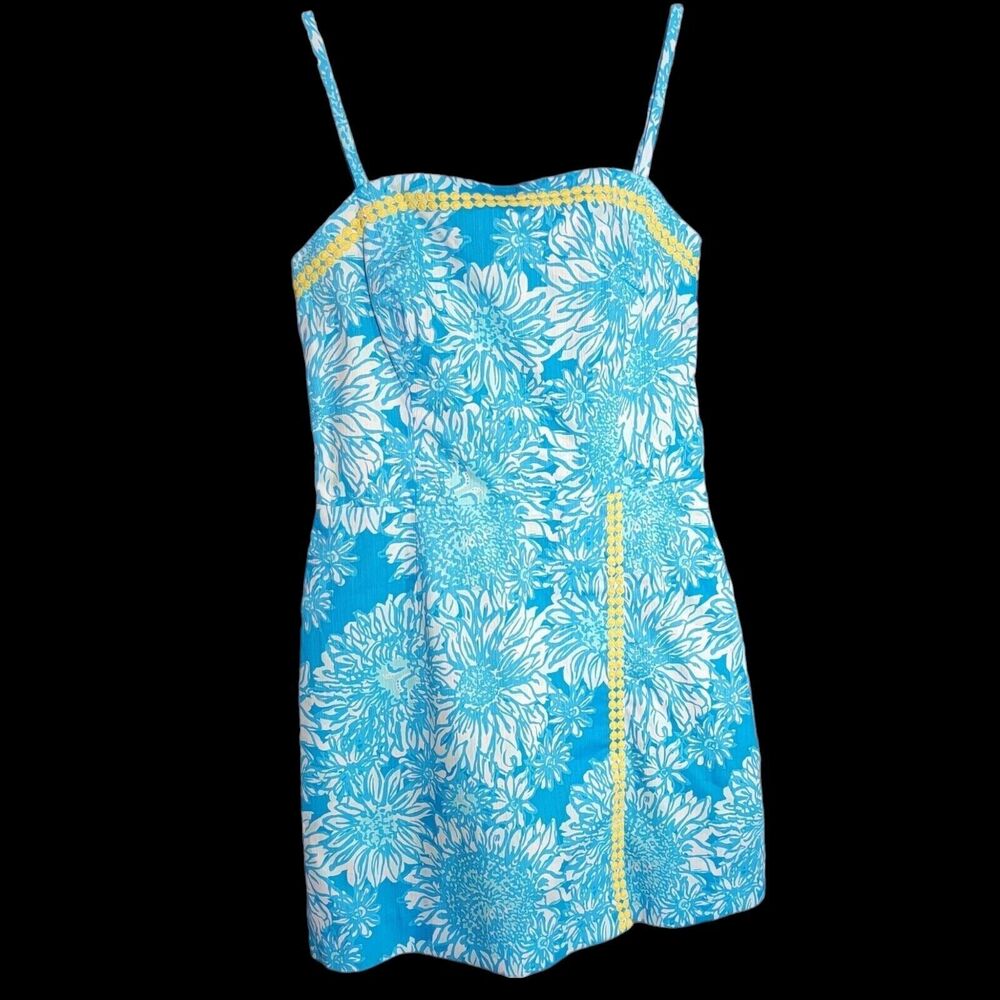 Lilly Pulitzer Jesse Romper Dress Skort Short Size 0 Ariel Blue Lion In Sun NWT